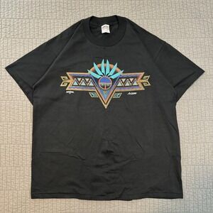 Vintage 90s Arizona T‎ Shirt Men's XL Black Single Stitch Southwest Aztec Retro
